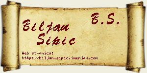 Biljan Šipić vizit kartica